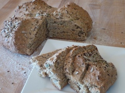 Slices of fresh baked bread