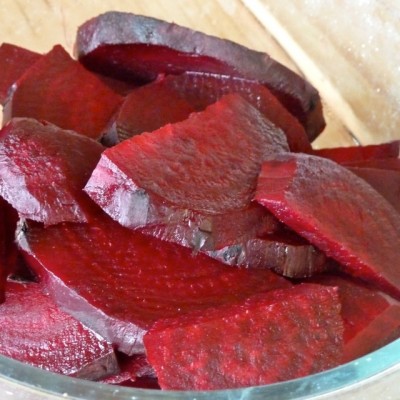 chopped cooked red beets