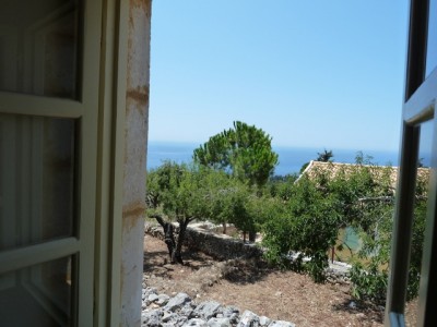 a view of Greece from an open window