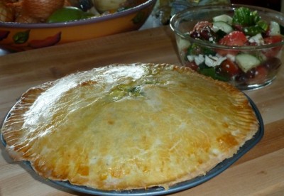 Photo of leafy green pie