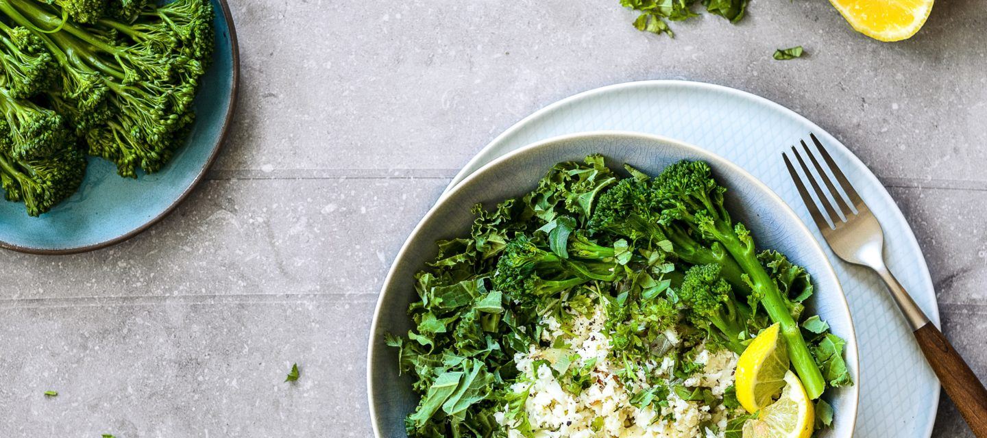 Kale and quinoa in a bowl
