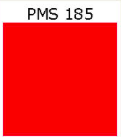 Pantone color PMS 185