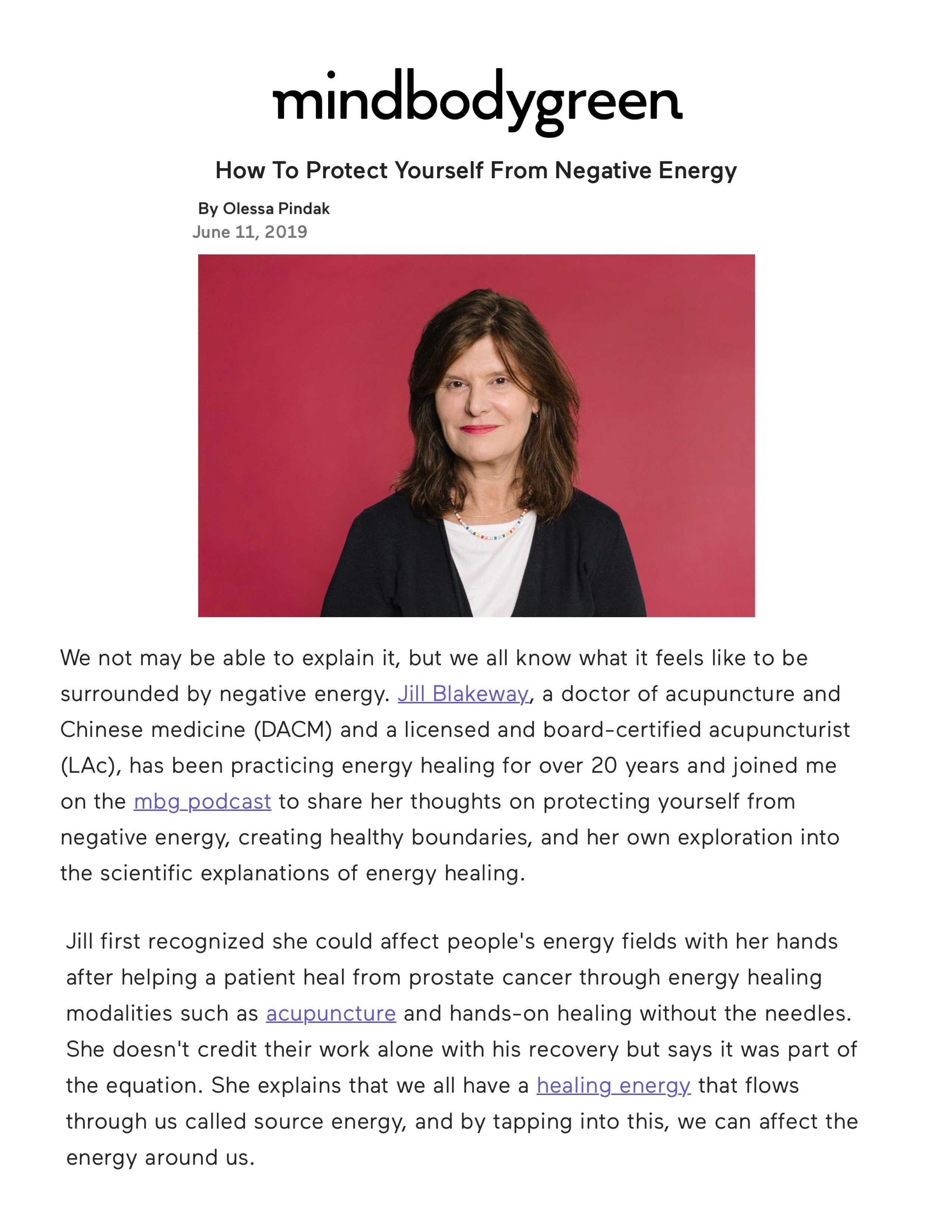 Mindbodygreen: How to Protect Yourself from Negative Energy