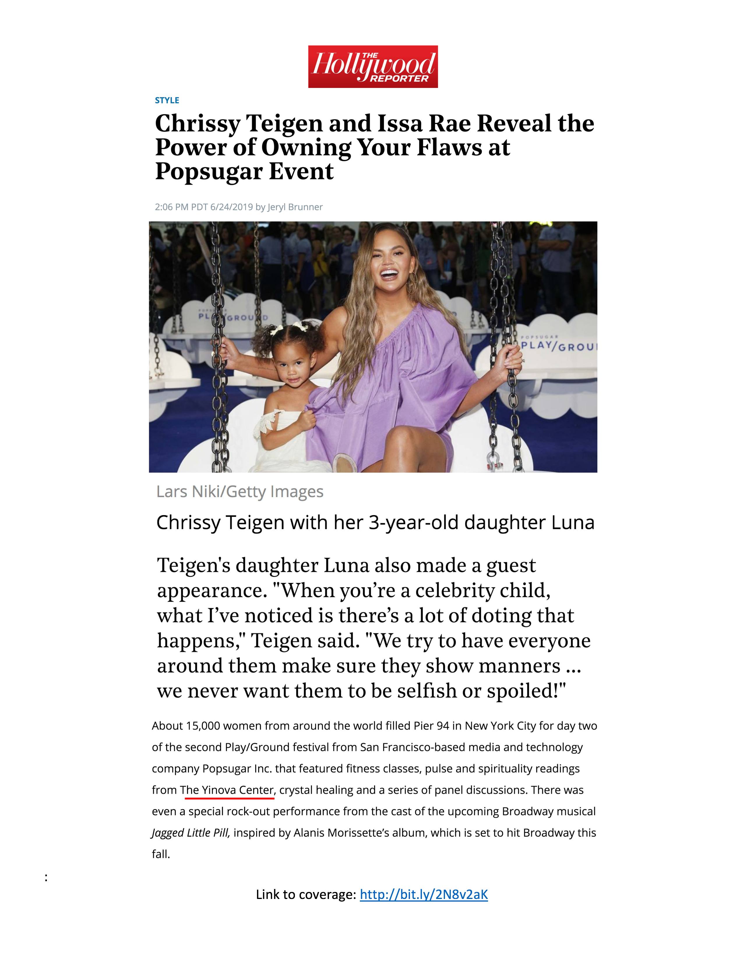 Hollywood Reporter: Popsugar Play/Ground