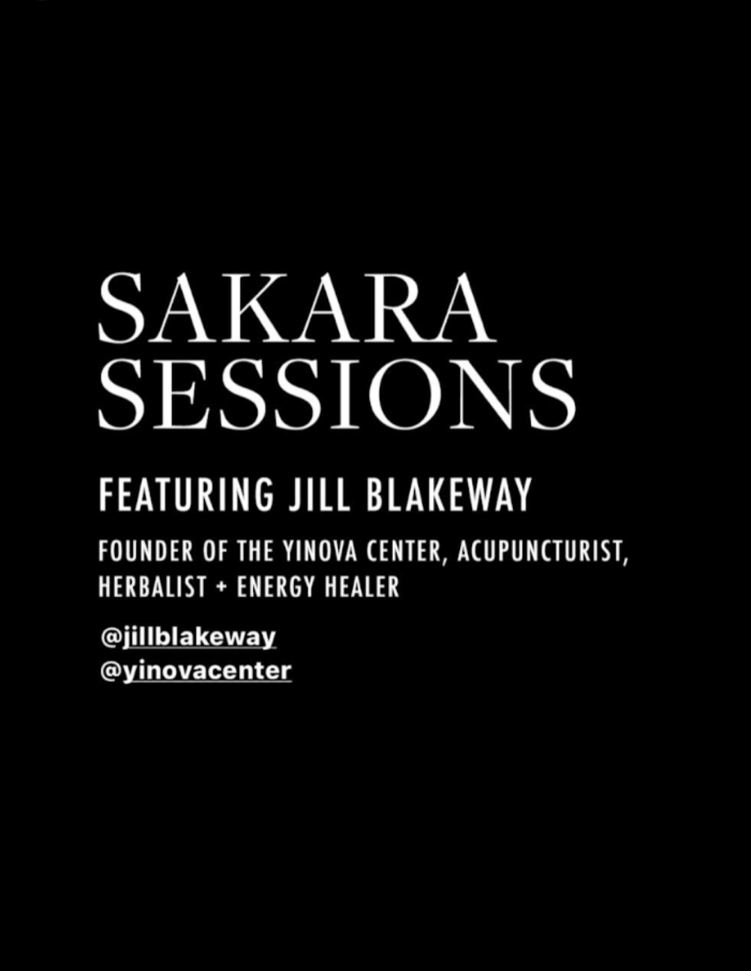 IGTV: Sakara Sessions featuring Jill Blakeway