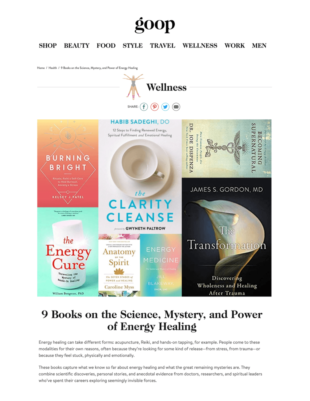 Goop: 9 Books on the Science, Mystery, and Power of Energy Healing