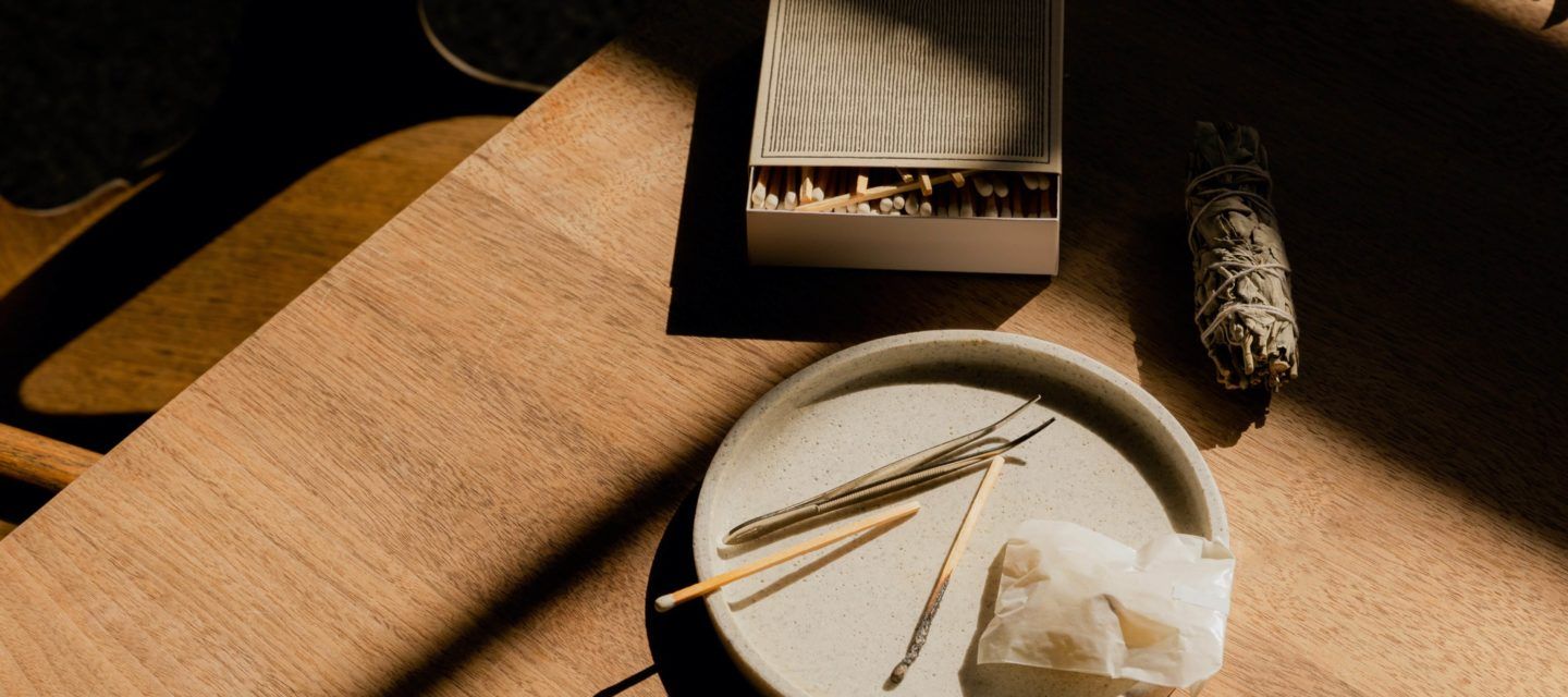 box of matches ready to light some sage