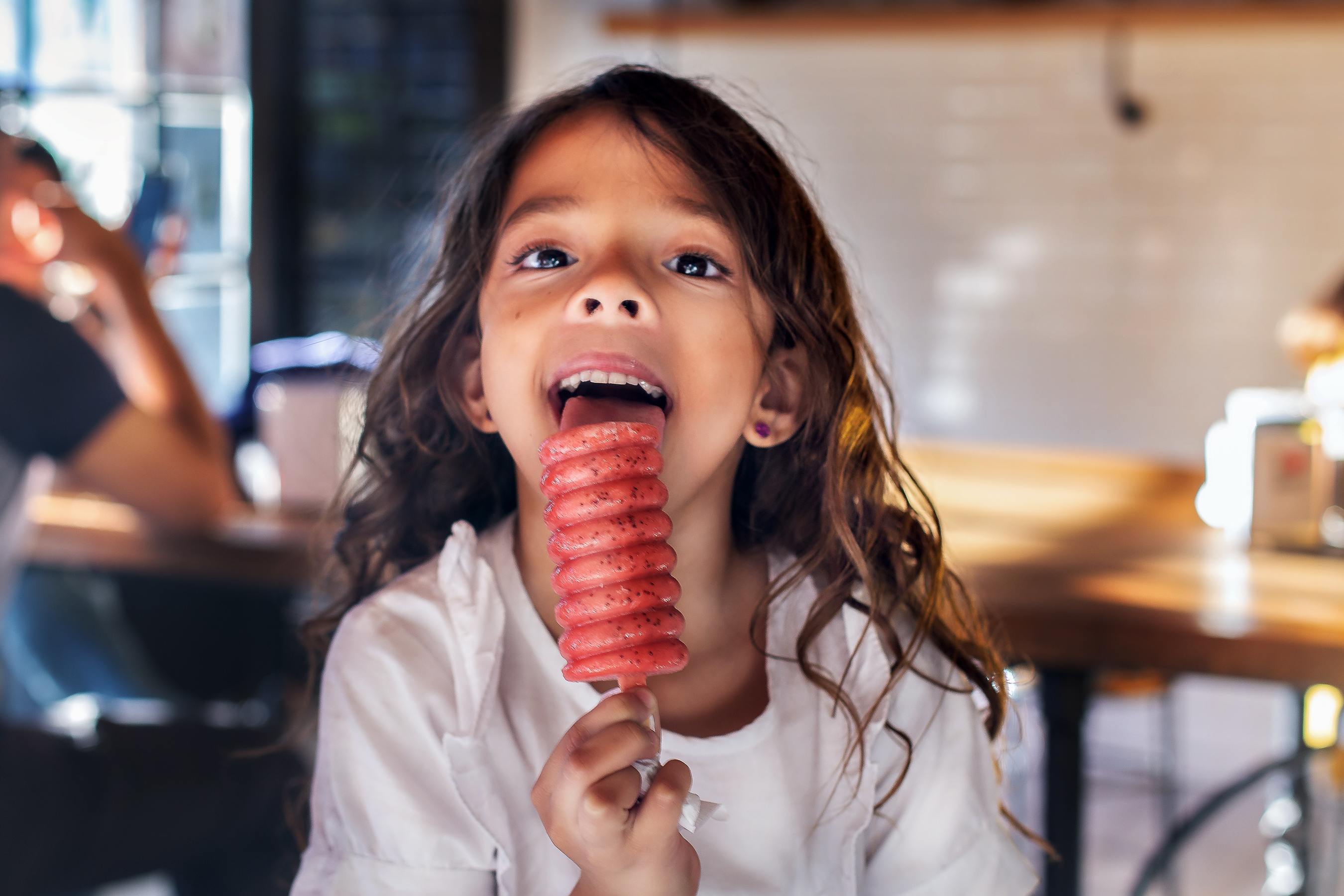 Kid with a popsicle