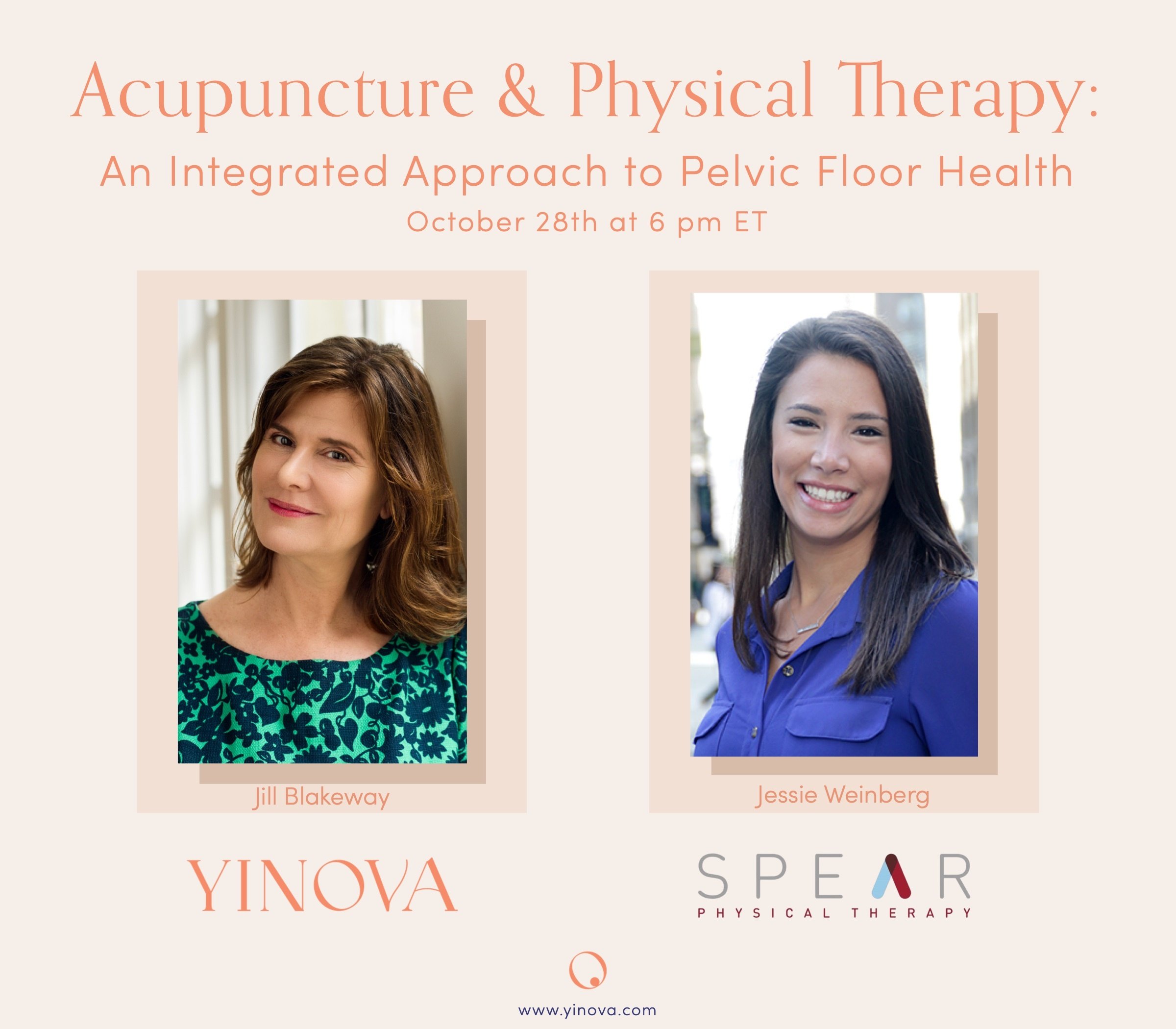 Yinova and Spear Physical Therapy Event Graphic