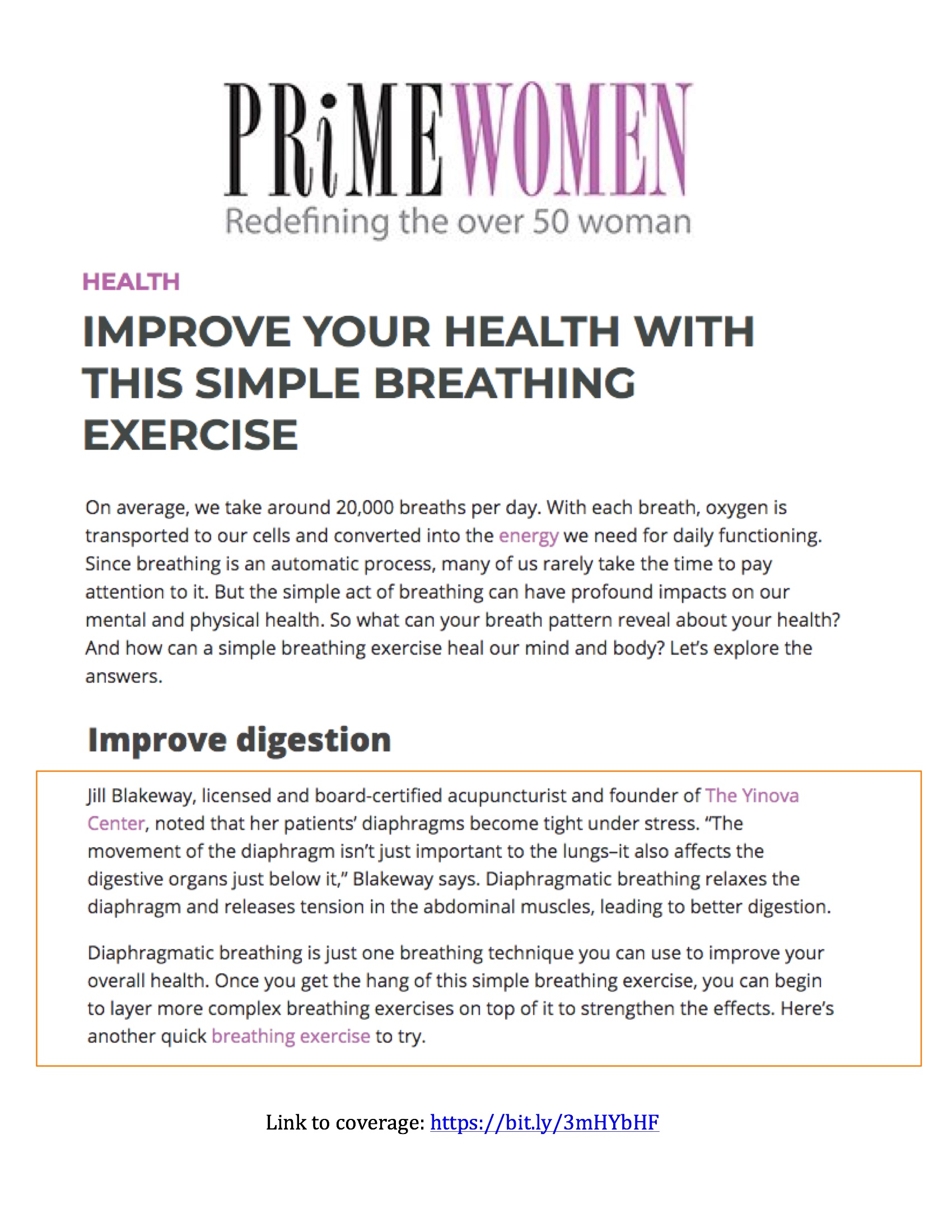 Prime Woman: Improve Your Health With This Simple Breathing Exercise