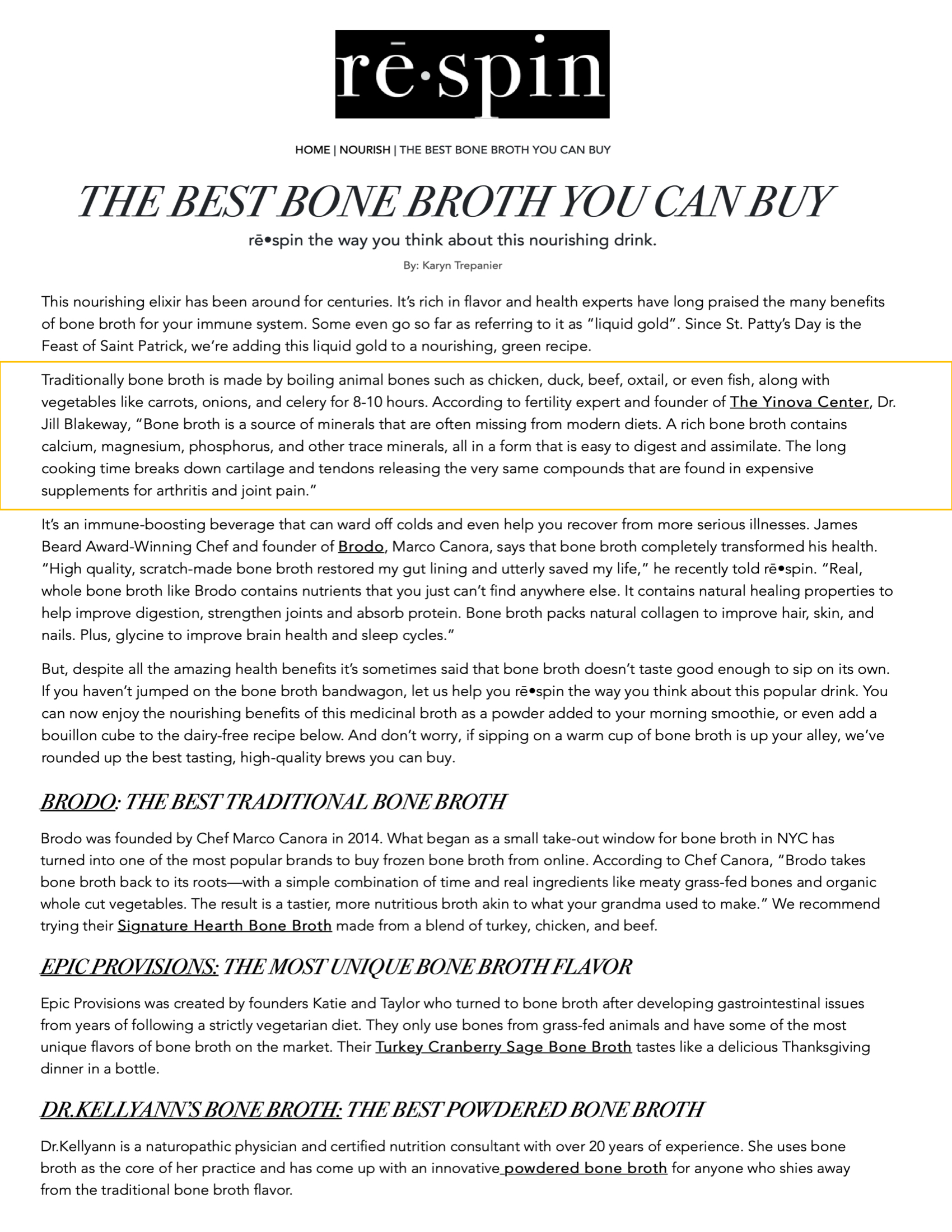 rē•spin: The Best Bone Broth You Can Buy