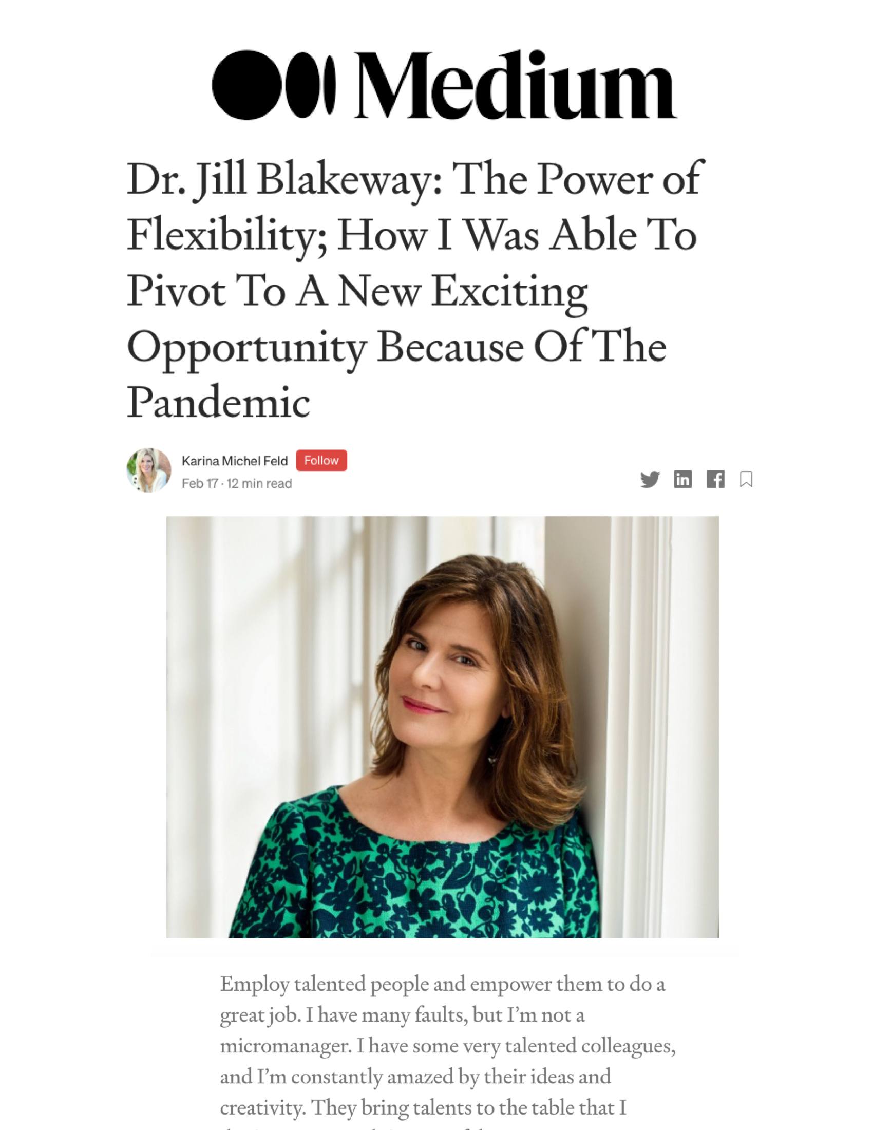 Medium: How I Was Able To Pivot To A New Exciting Opportunity Because Of The Pandemic