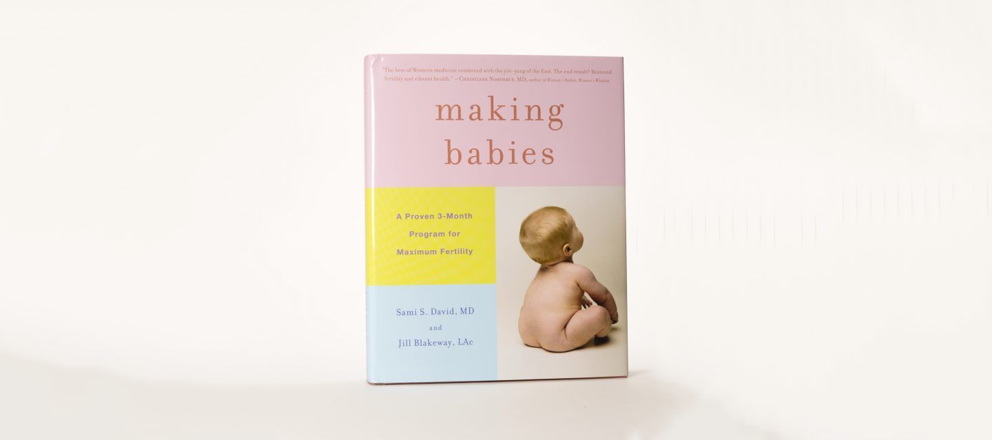 Making Babies, a book written by Jill ablkway. The cover shows a baby looking up