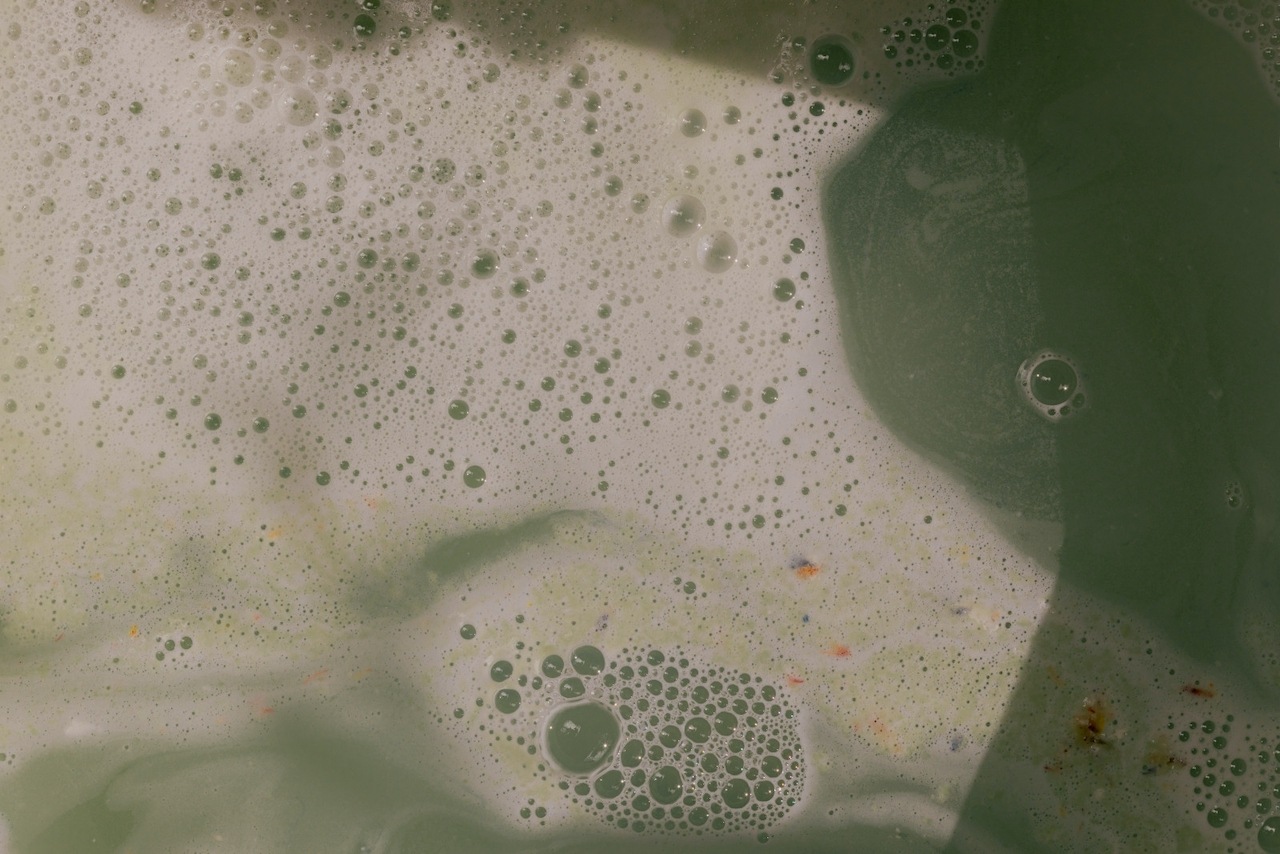 a tub with soap and water for an after cupping therapy bath.